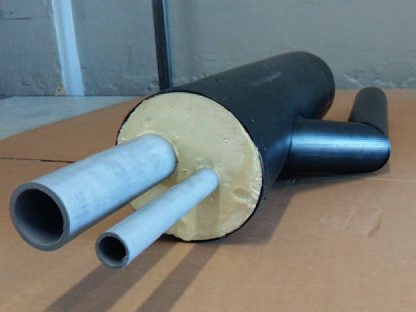 Cutaway of glass-fibre carrier with PUR foam